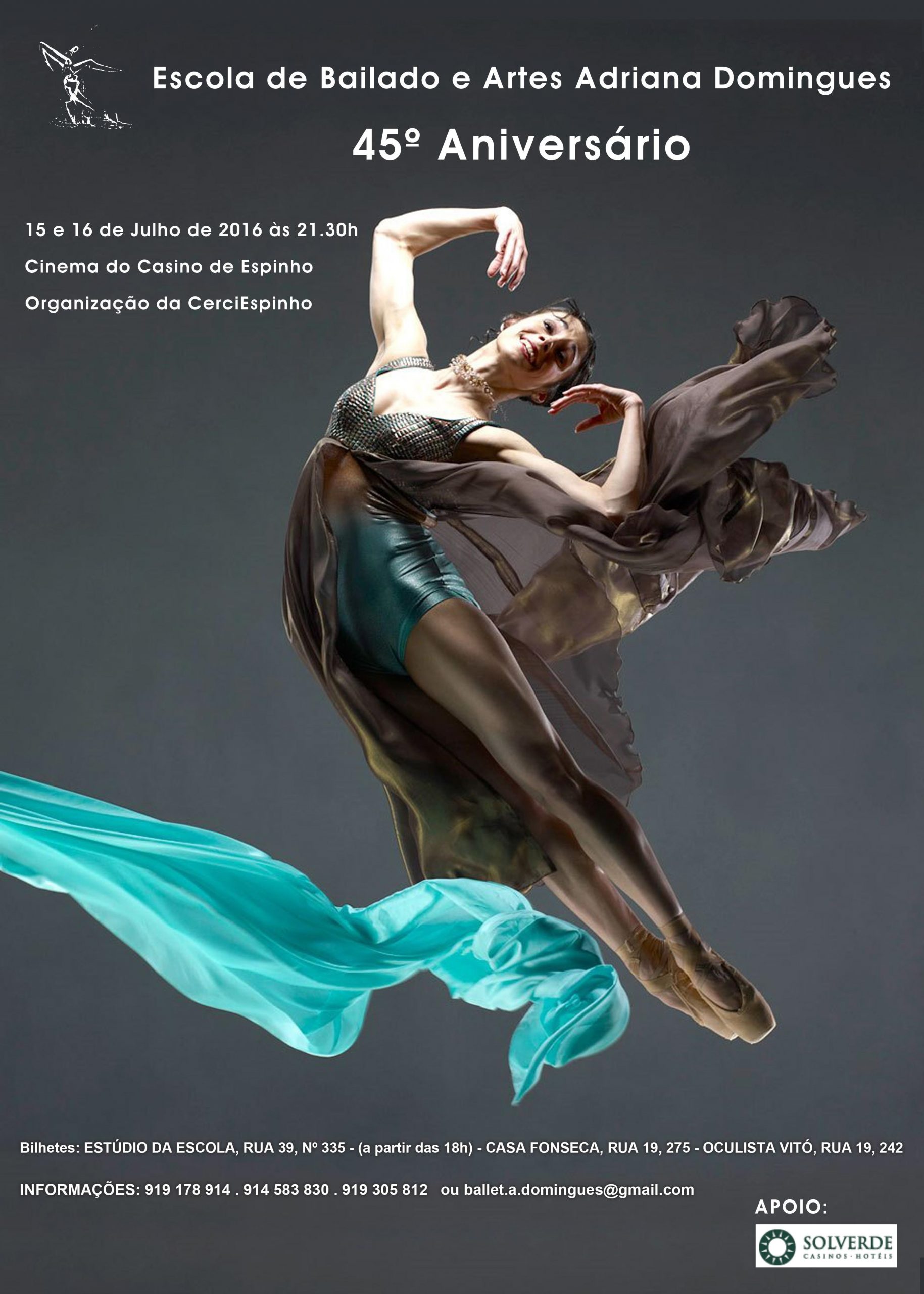 Espetáculo de celebração do 45º Aniversário da Escola de Bailado e Artes Adriana Domingues