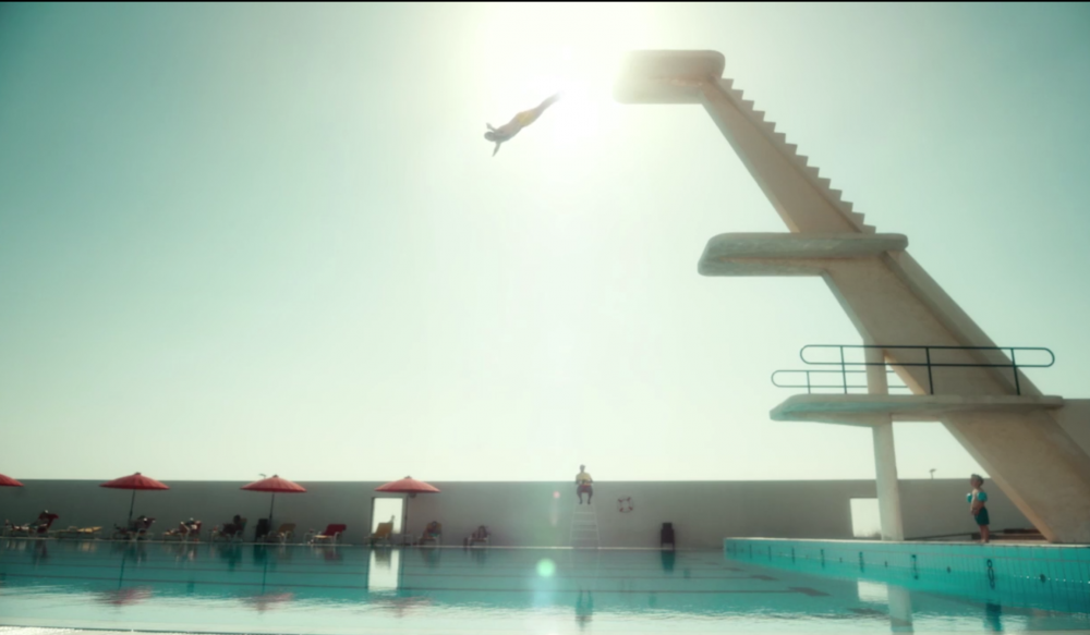 Spot Publicitário filmando na Piscina Solário Atlântico em Espinho