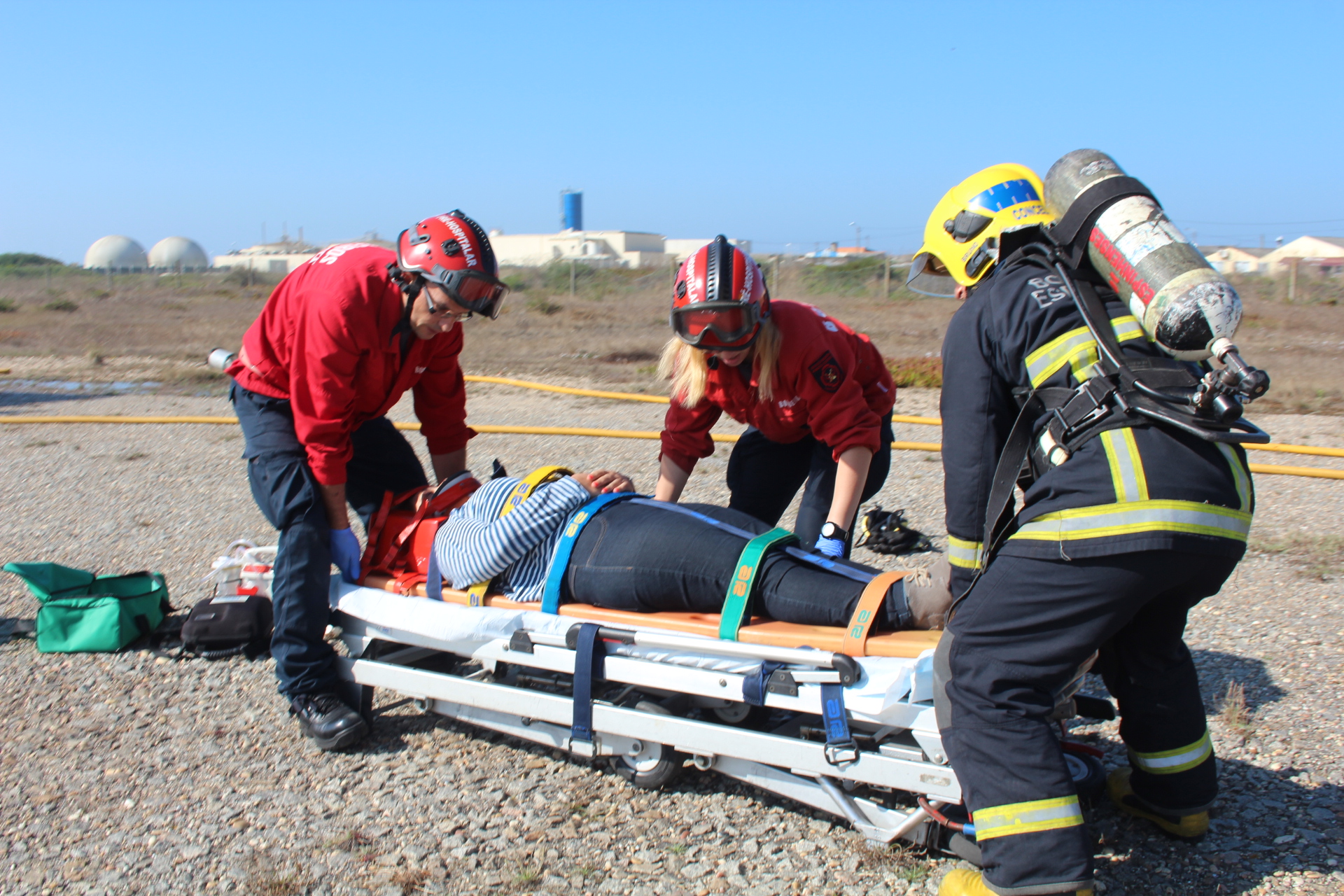 Simulacro de colisão de aeronave