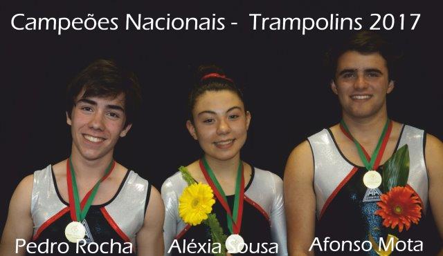 Alexia, Afonso e Pedro Campeões Nacionais de Trampolins