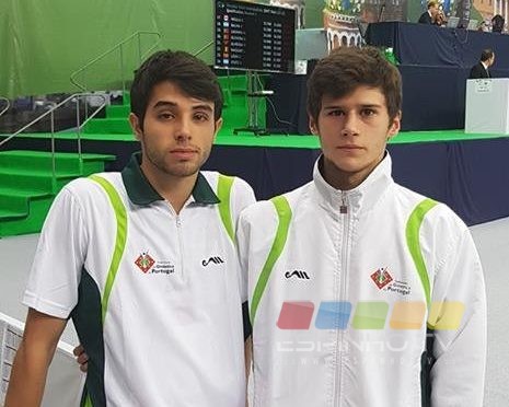 Bruno Oliveira e Diogo Cabral da AAE nas Super Finais de duplo minitrampolim