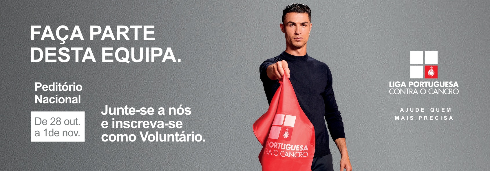 Inscrição como voluntário: Peditório da Liga Portuguesa Contra o Cancro