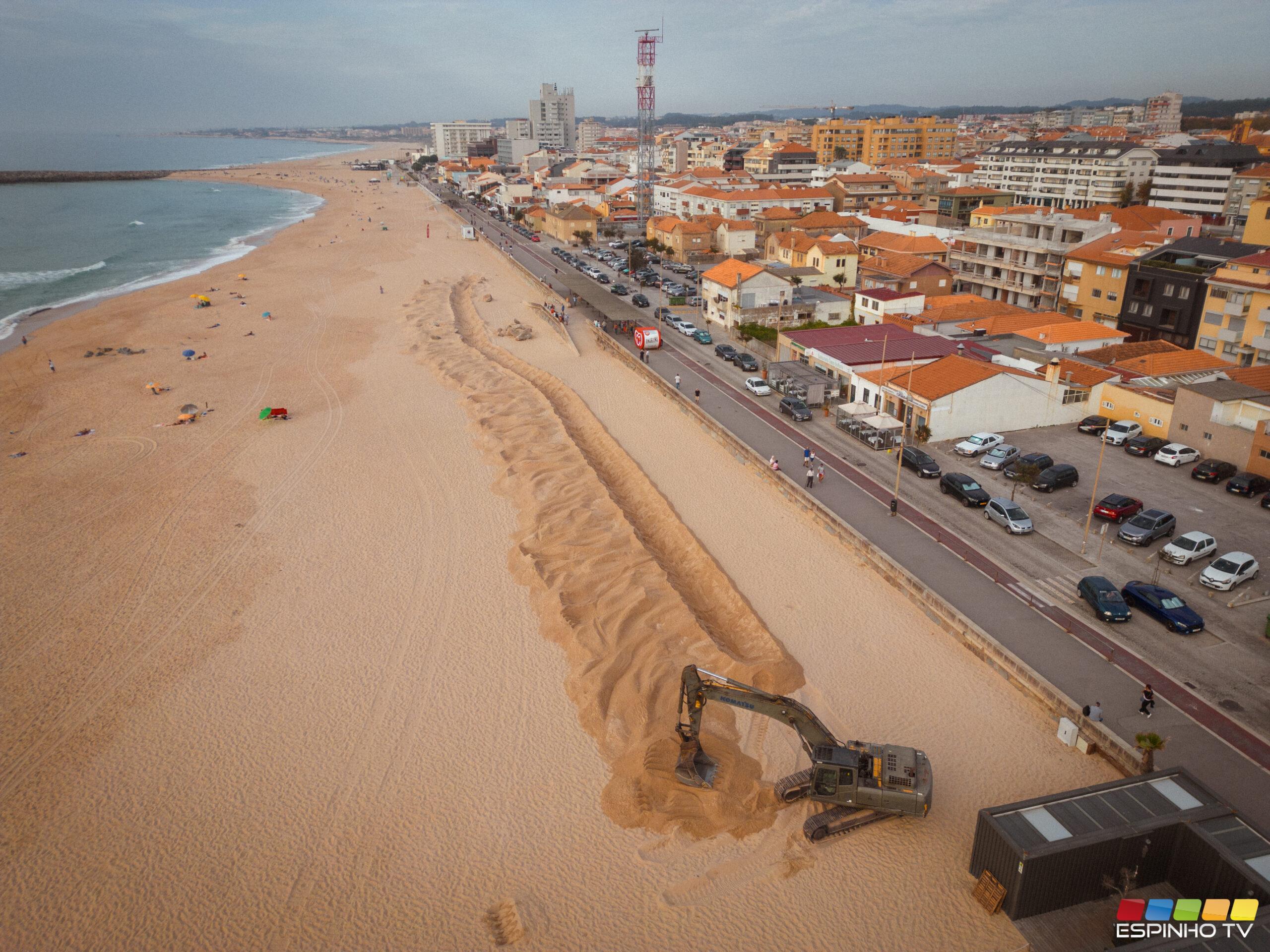 Espinho reforça proteção das areias