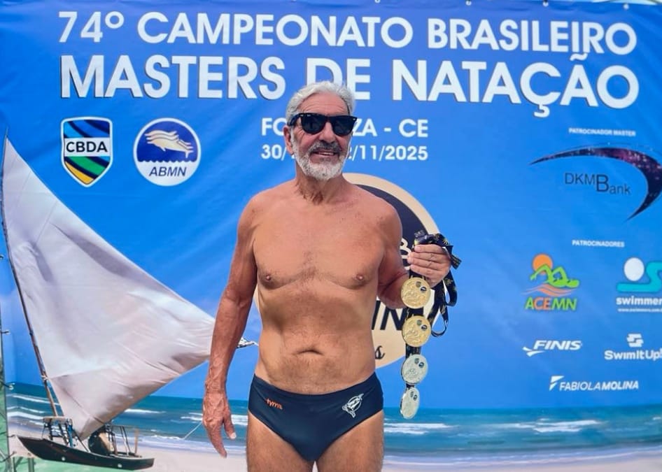 Natação: António Canelas com 4 Pódios no 74°Campeonato Brasileiro Master de Natação